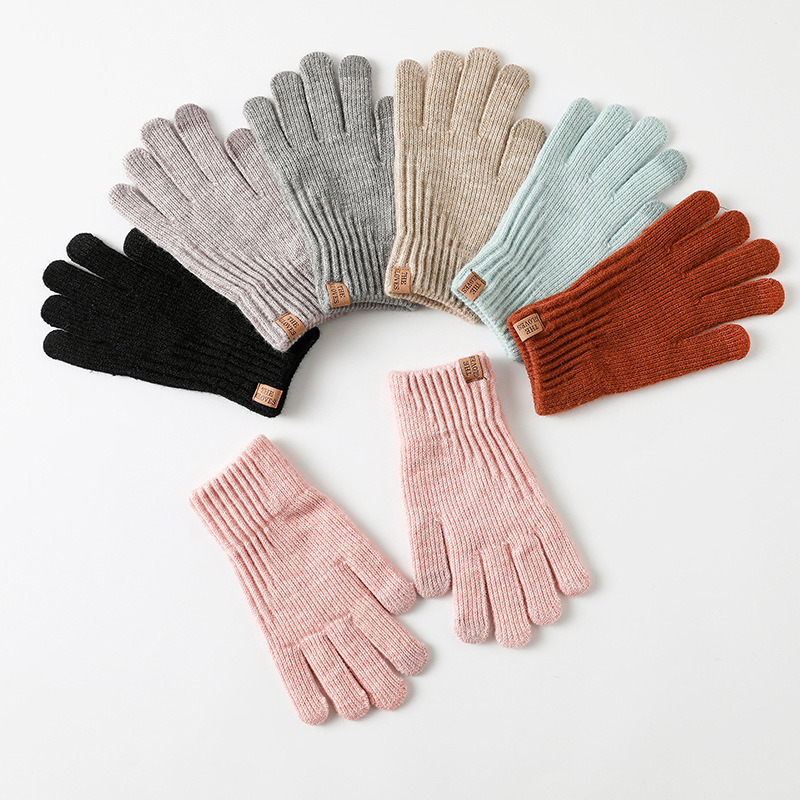 Wool Glove Lined - Damen Winter-Strickhandschuhe mit Fleece-Futter, Alpaka-Wolle, Weich