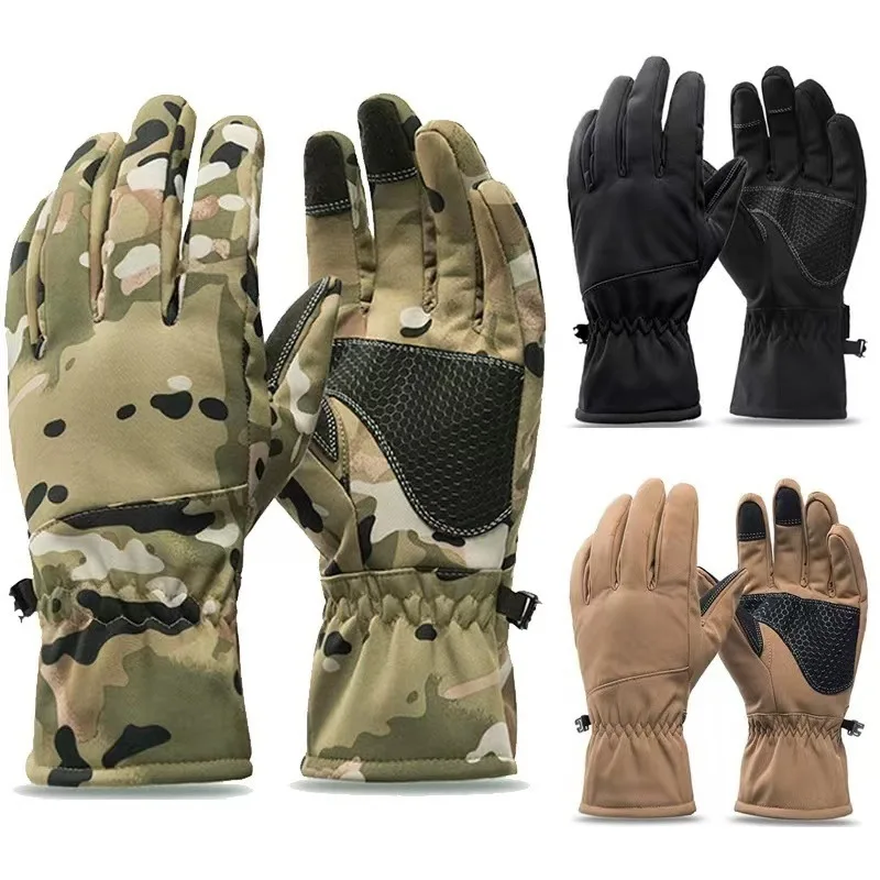 Ski Glove Waterproof - Taktische Outdoor-Tarnhandschuhe, warme, rutschfeste Angelhandschuhe, wasserdichte