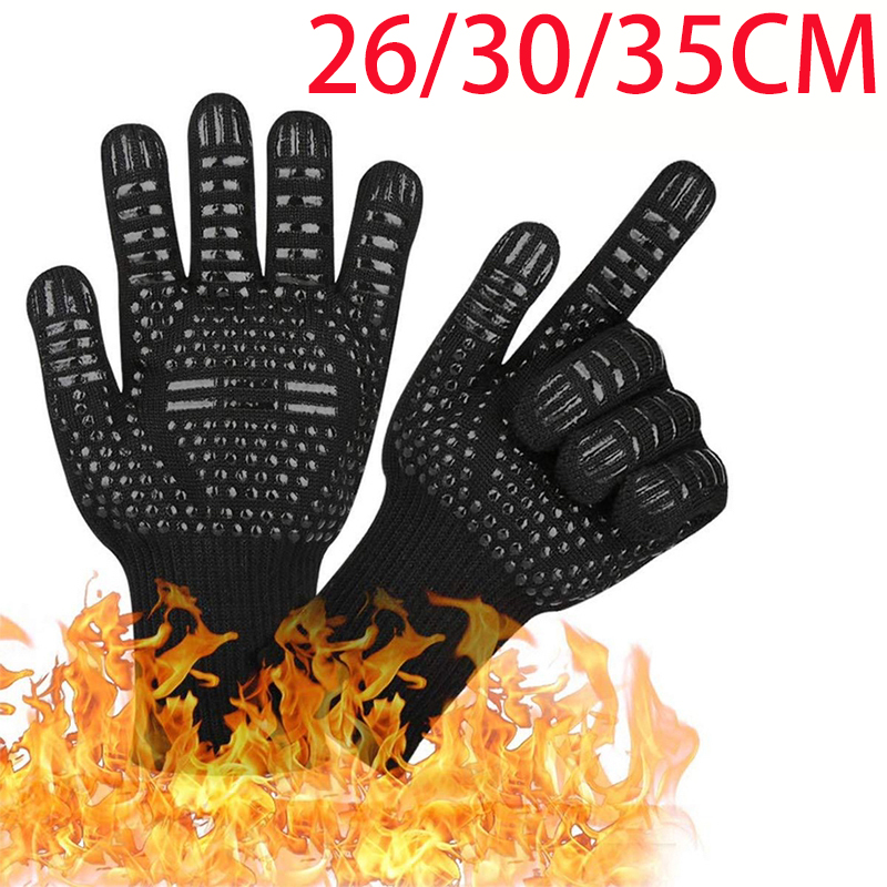 Heat Resistant Glove - Grillhandschuhe, flammhemmend, rutschfest, zum Grillen, Feuerhandschuhe,