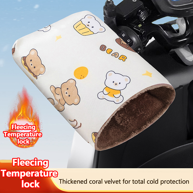Heat Resistant Glove - 1 Paar Motorrad-Lenkerhandschuhe Winter-Fahrradhandschuhe Wasserdichte Lenkerüberzüge