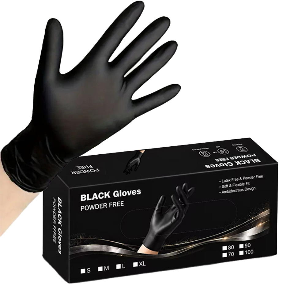 100 Stück/Box Schwarze Nitrilh – Latex Disposable Glove Bewertung und Preis
