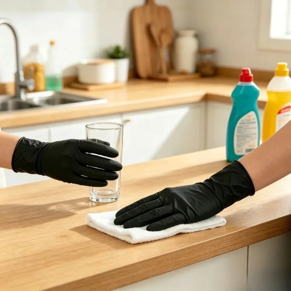 100 Stück/Box Schwarze Nitrilh – Latex Disposable Glove Bewertung und Preis